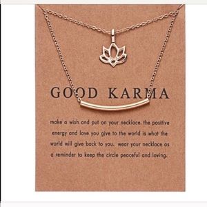 💫NWT Karma Lotus Flower w Balance Bar GOLD